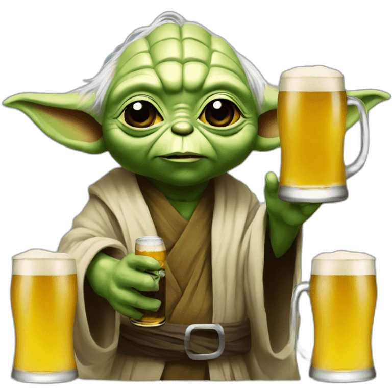 Yoda with beer  emoji