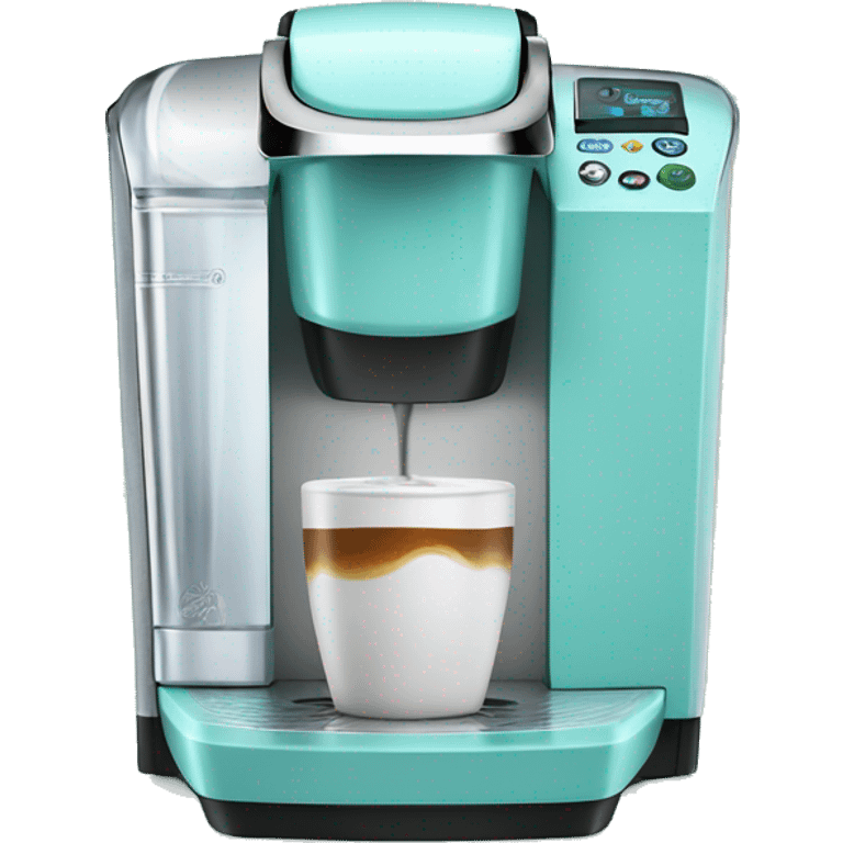 Realistic mint blue keurig machine emoji