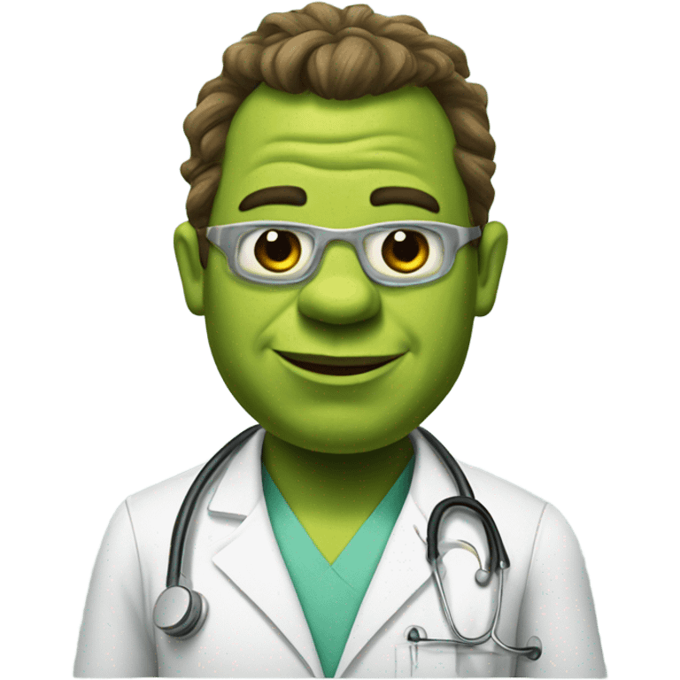 Shrek as a surgeon emoji