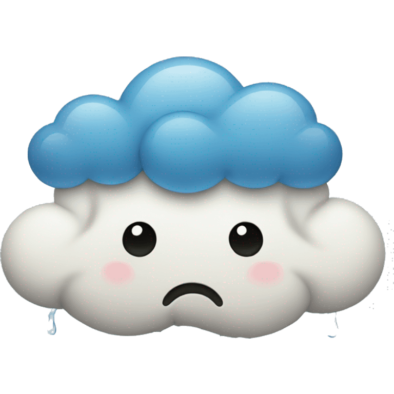 sad raining cloud emoji