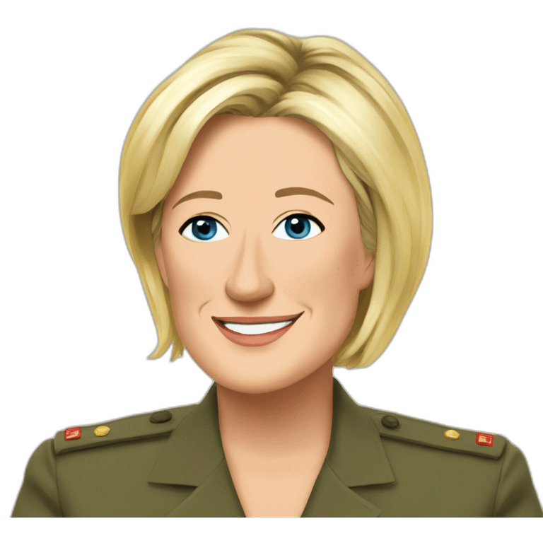 Marine Le Pen tête de chien emoji