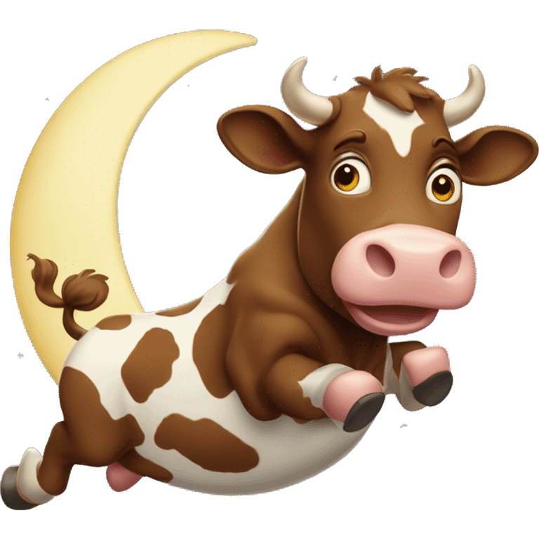 brown cow jumped over the moon emoji