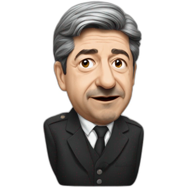 mélenchon doing a quenelle emoji