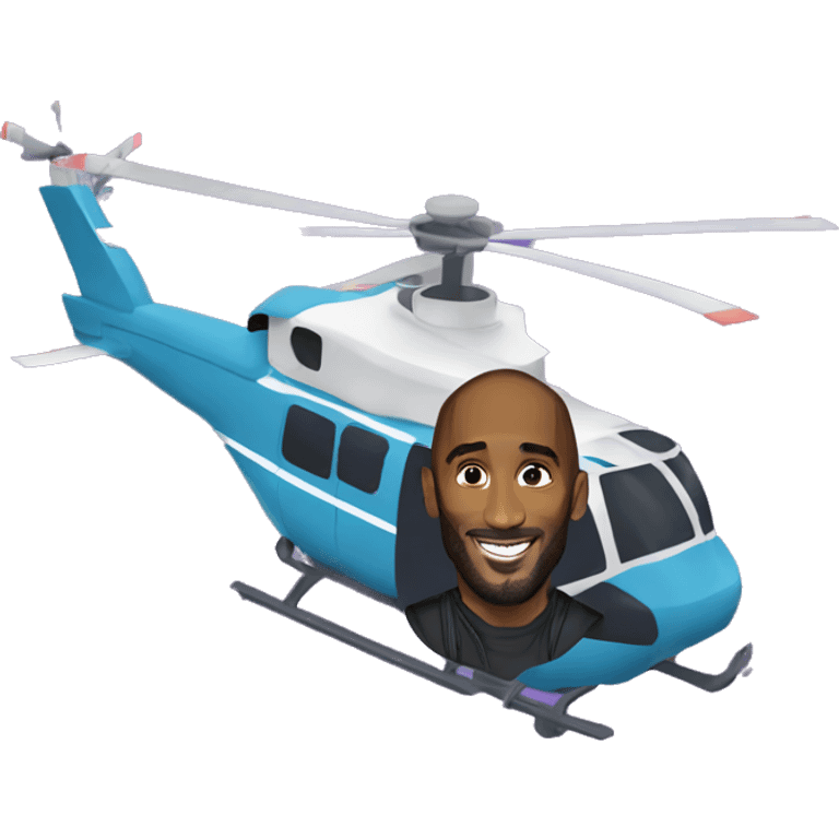 kobe bryant in a helicopter emoji