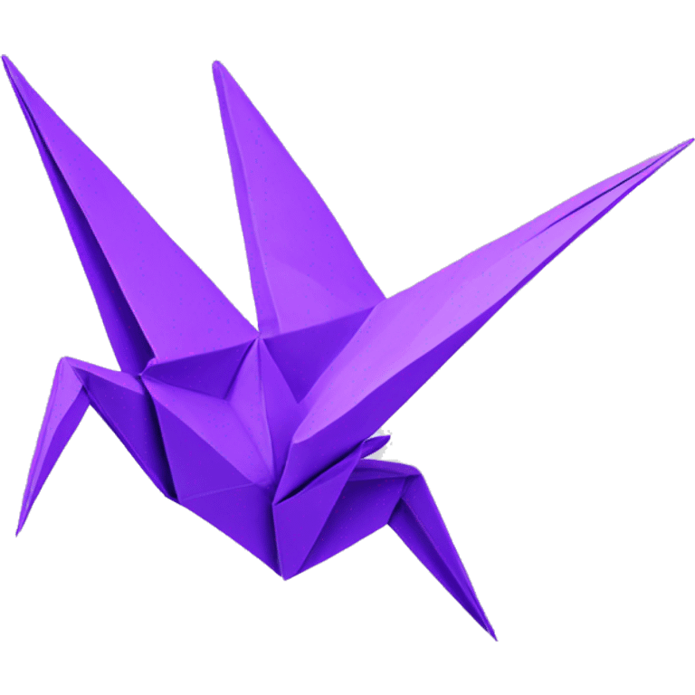 Origami crane purple better  emoji