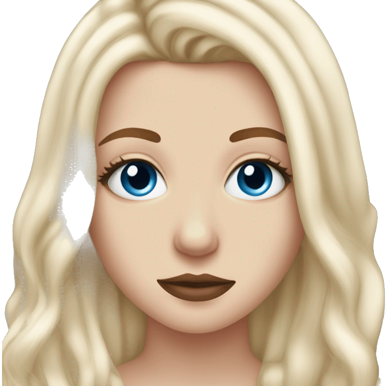 realistic white blonde girl blue eyes full lips hugging harry styles emoji