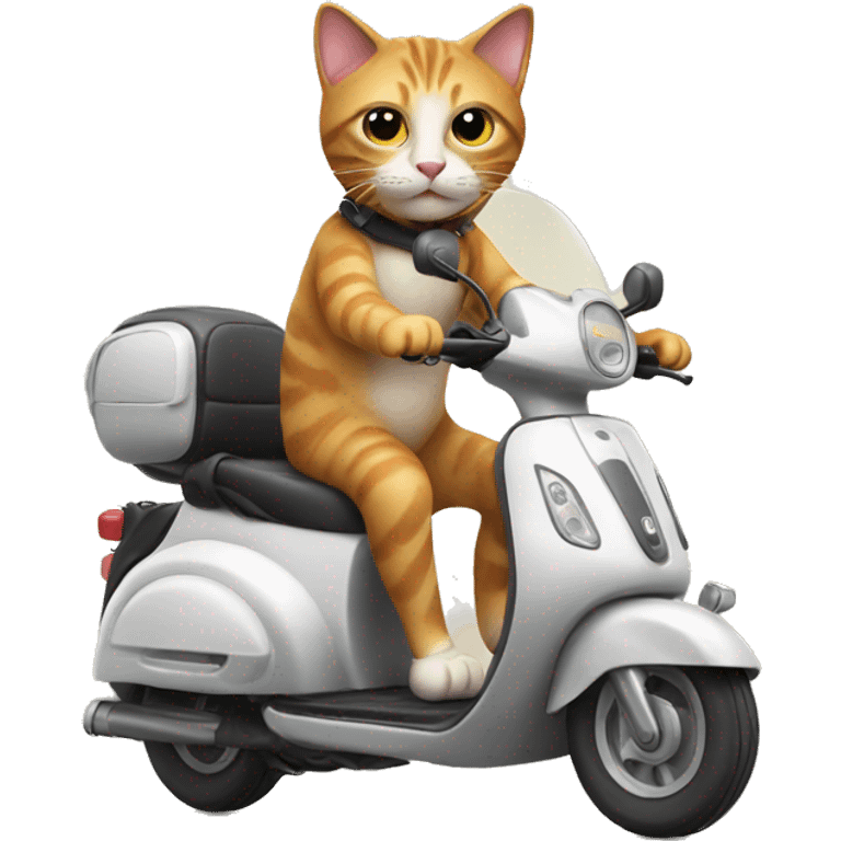 Cat driving scooter  emoji