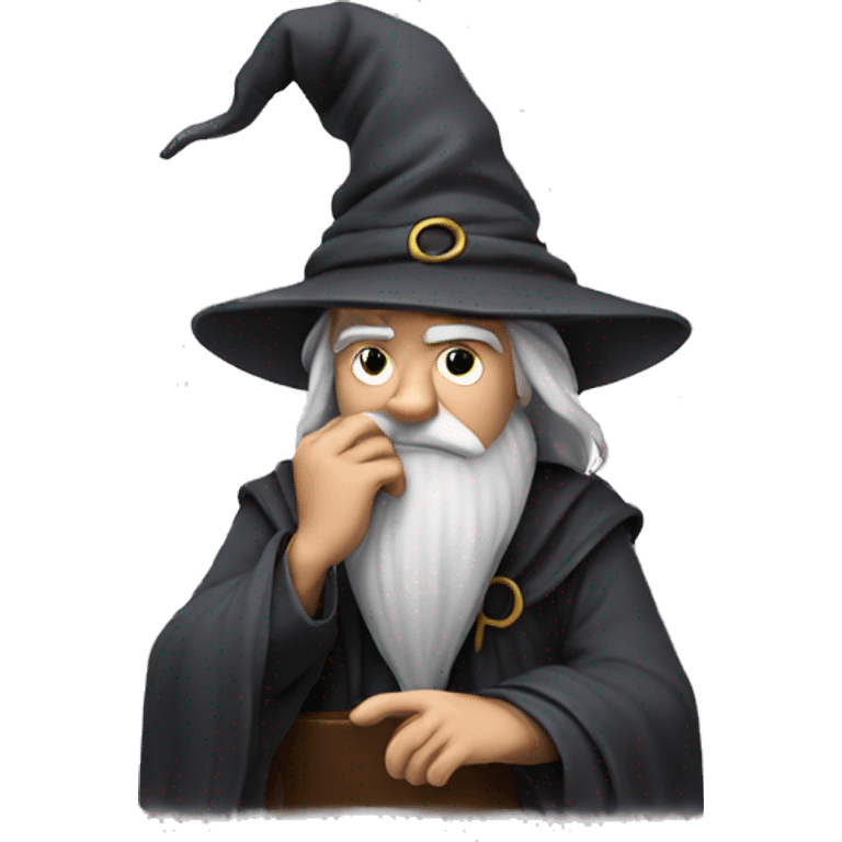 Wizard thinking hard emoji