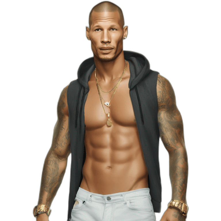 Jeremy Meeks as a beach bum emoji