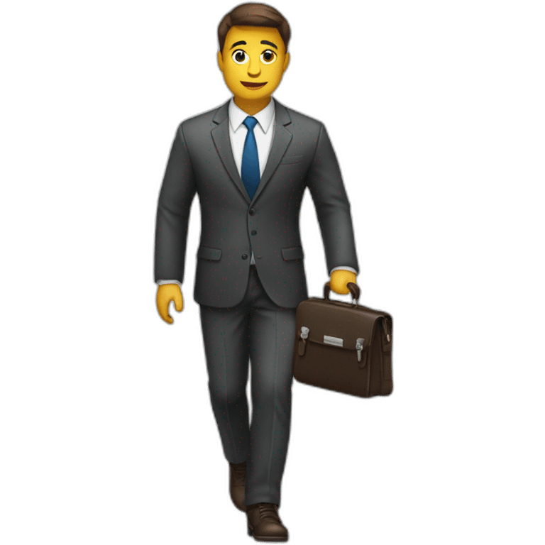 student in a suit and a briefcase emoji