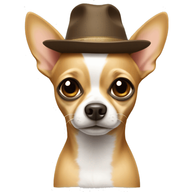 chihuahua with a hat emoji