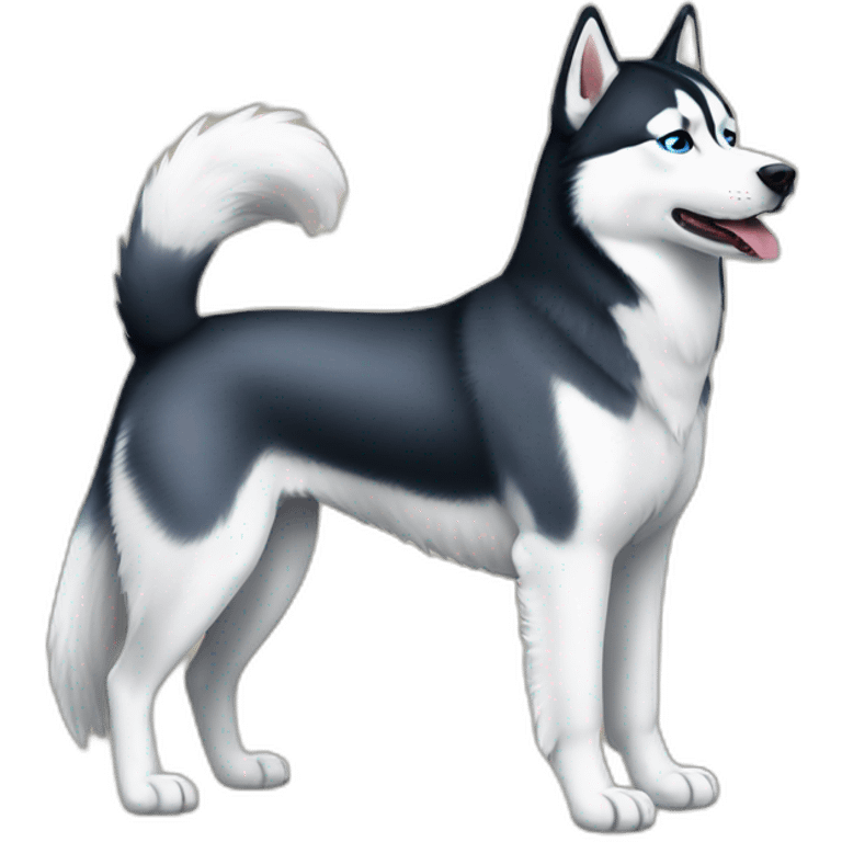 Dog Siberian Husky full-height emoji