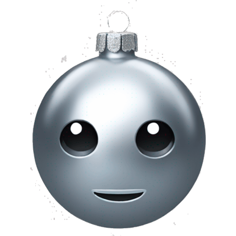 Chrome aestethic christmas ornament emoji