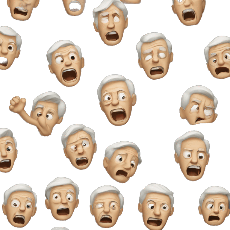 old man screaming emoji