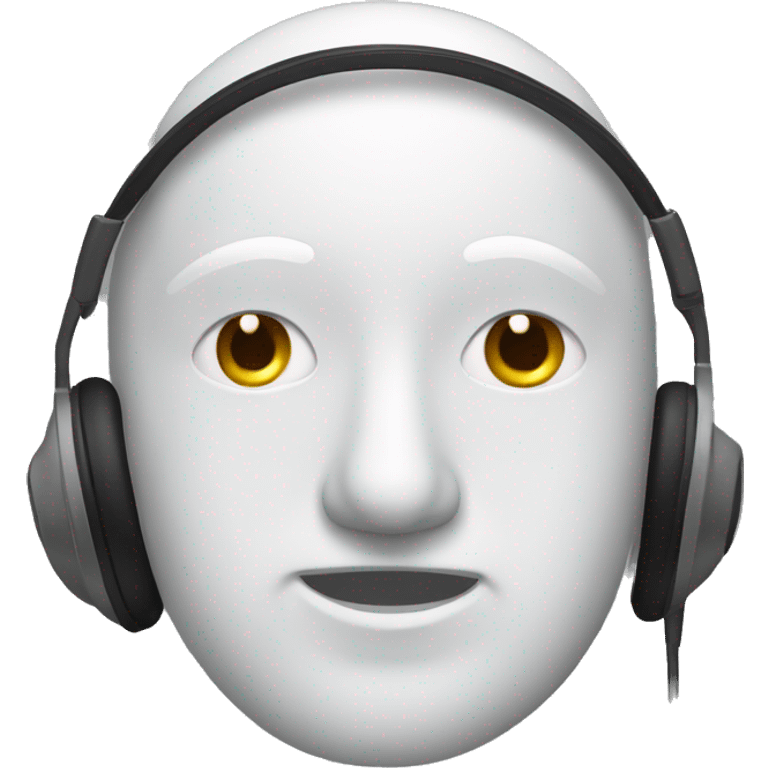 white discman with headphones  emoji