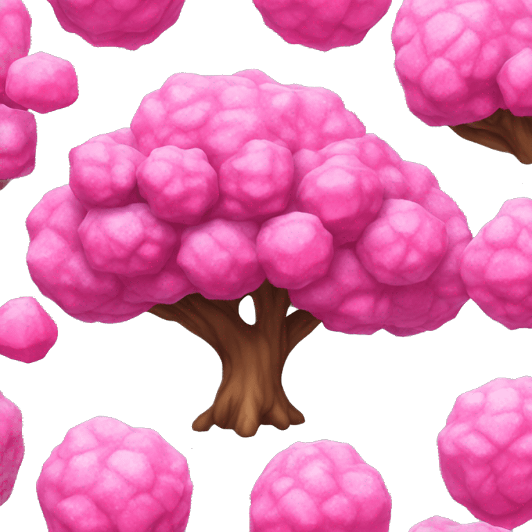 Pink tree growing cystal geode fruits emoji