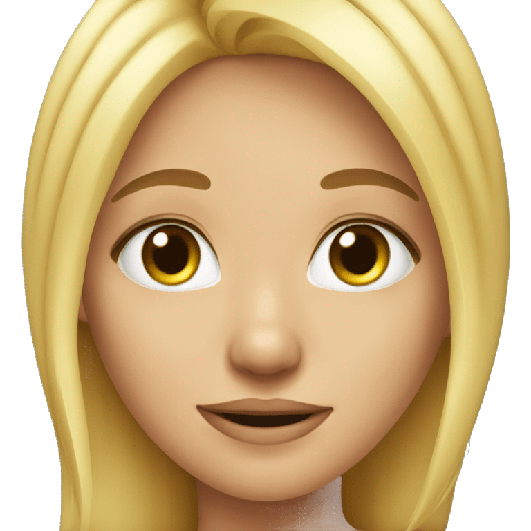 a cute blonde girl  emoji