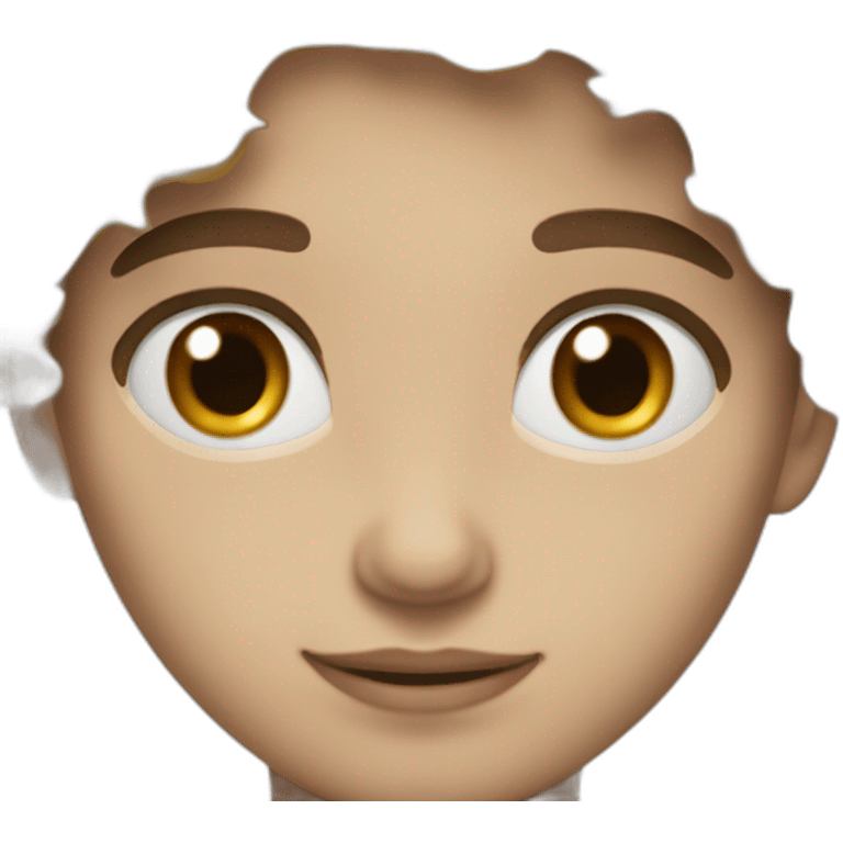 Garçon yeux bleus et cheveux bruns emoji