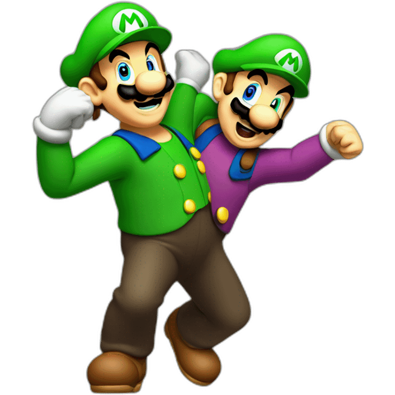 mario and luigi dancing emoji