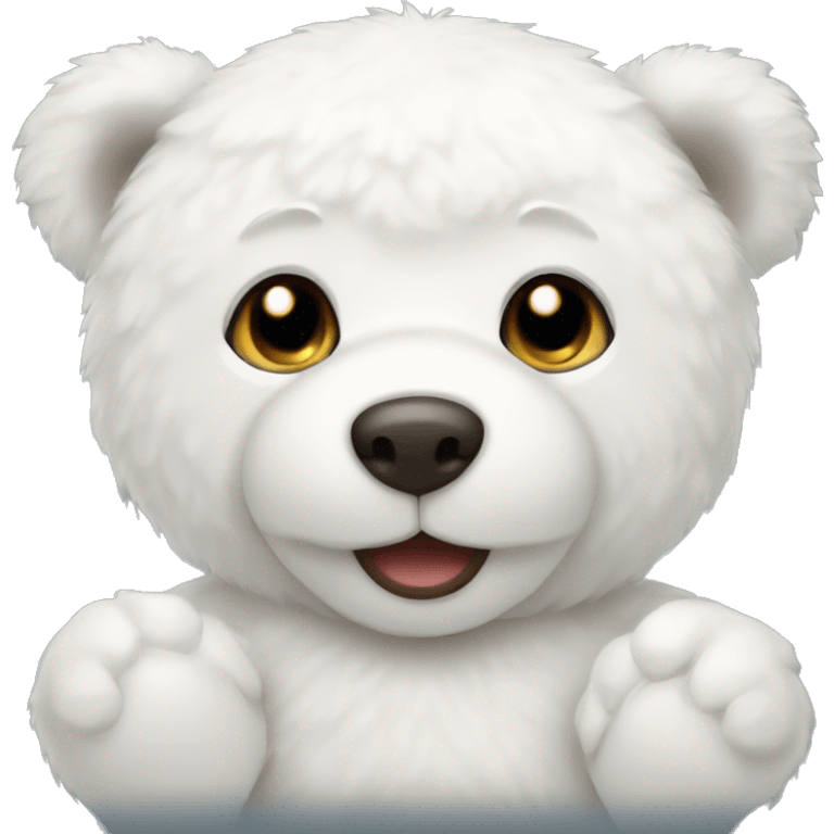 white teddy bear  emoji