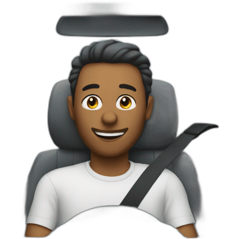 Man in a car going fast emoji