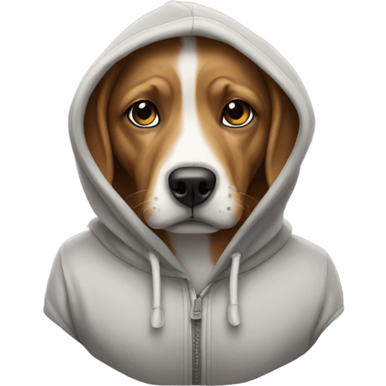 Dog wearing hoodie  emoji