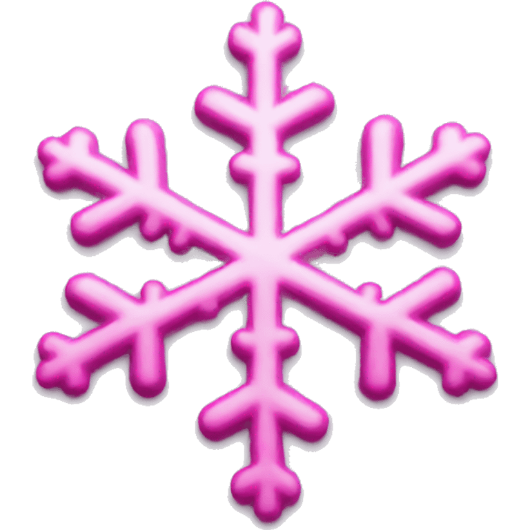 Pink snow flake emoji