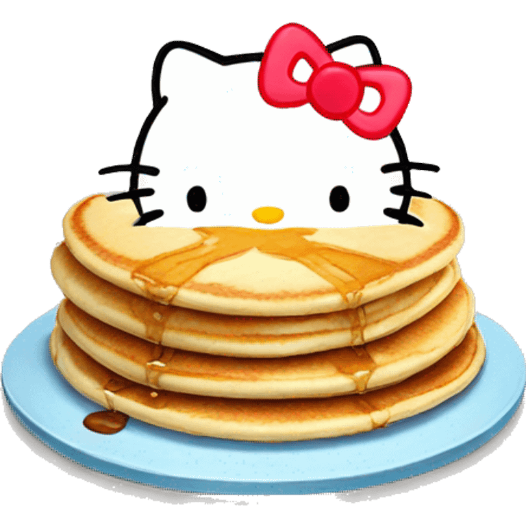 Hello kitty pancake emoji