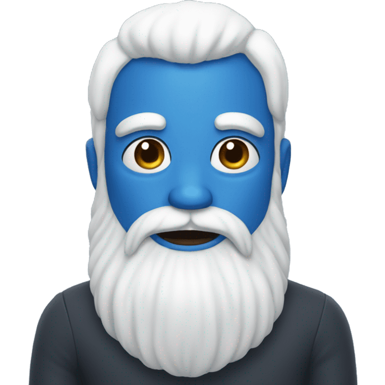 blue giant with a white beard in love emoji