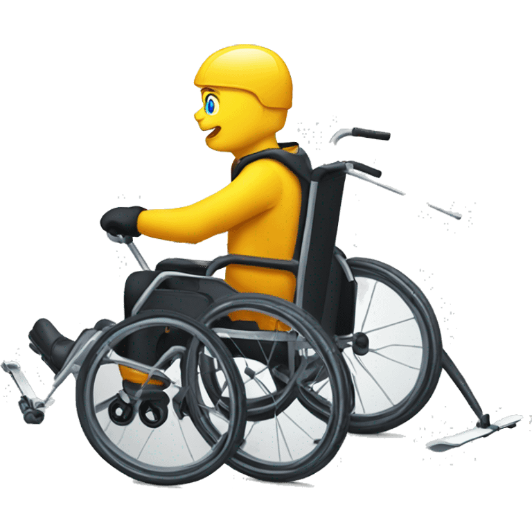 Wheelchair skiing emoji