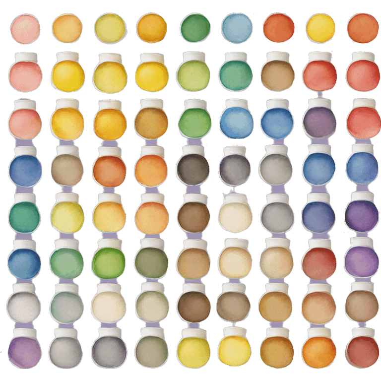 watercolor paint set emoji