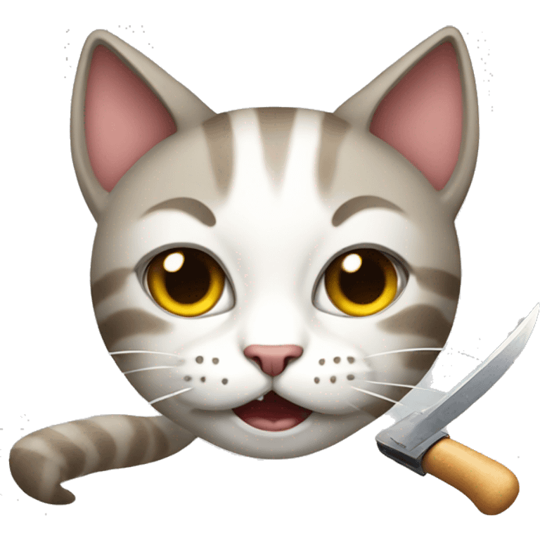 cat with knife emoji