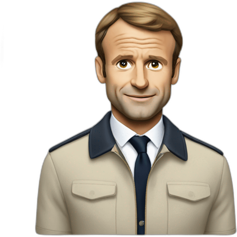 Emmanuel macron wearing polo emoji