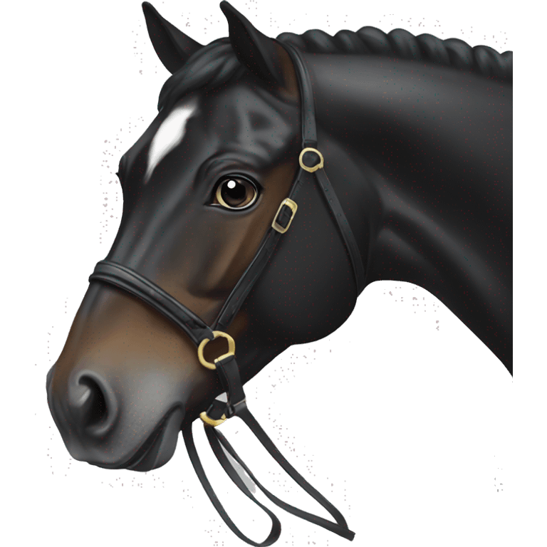 Black sport horse emoji