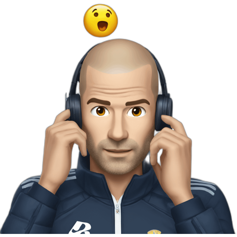 Phone on top of zidane's head emoji