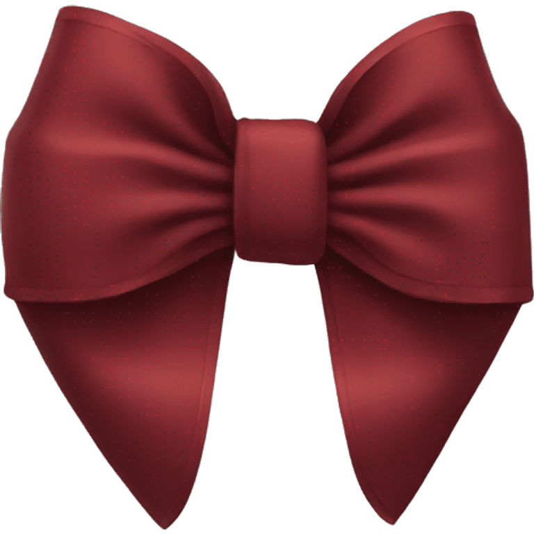 Dark red iPhone bow emoji