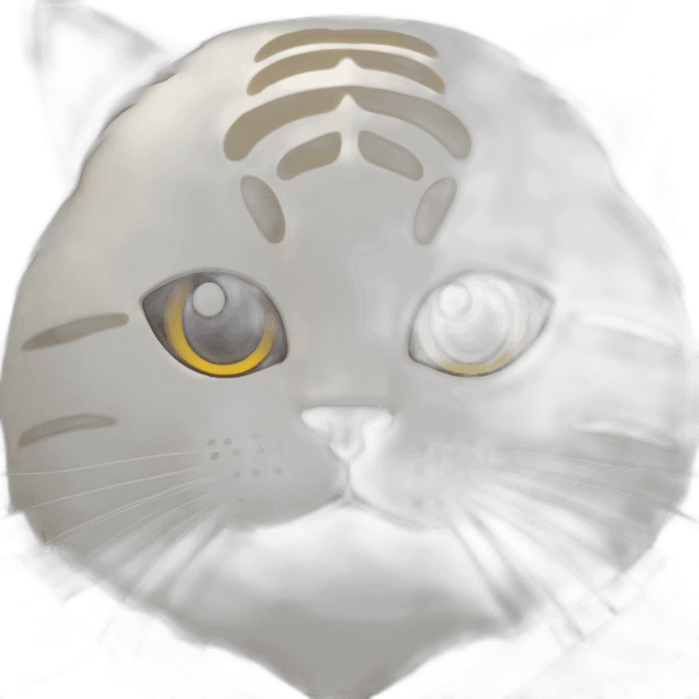 Cat face samurai emoji