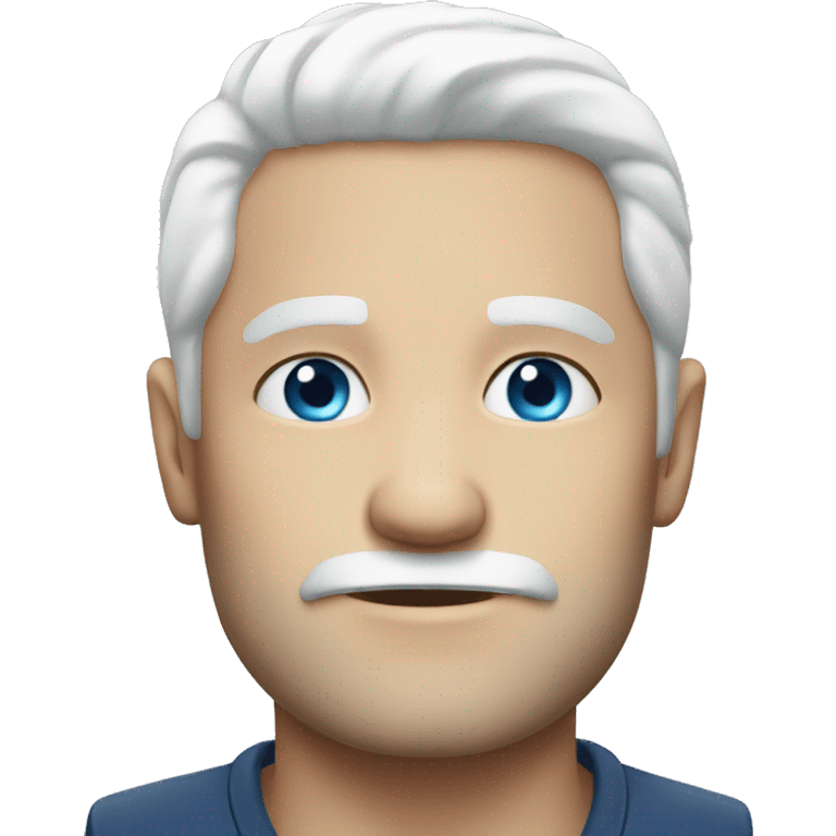 white hair blue eyes ma emoji