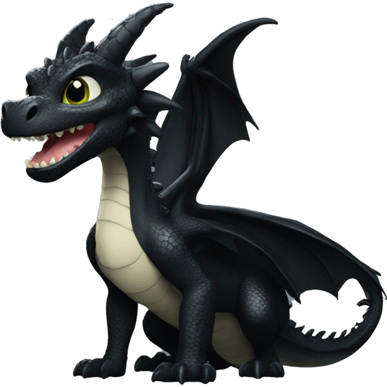 black dragon TOOTHLESS emoji