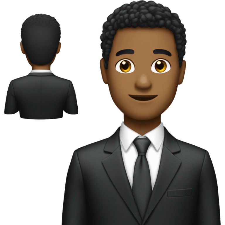 the emoji must be a light skinned black male in a suit with a high top hair cut like the 90s emoji