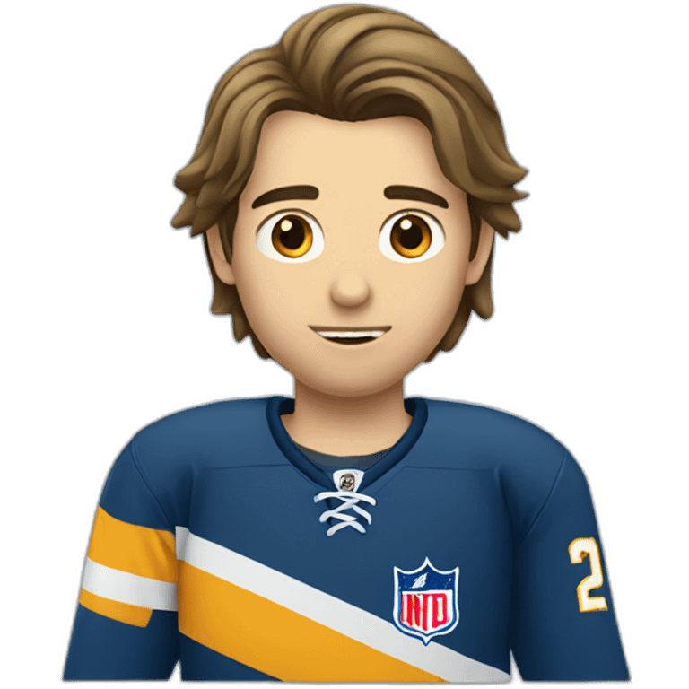 Baudet playing ice hockey emoji