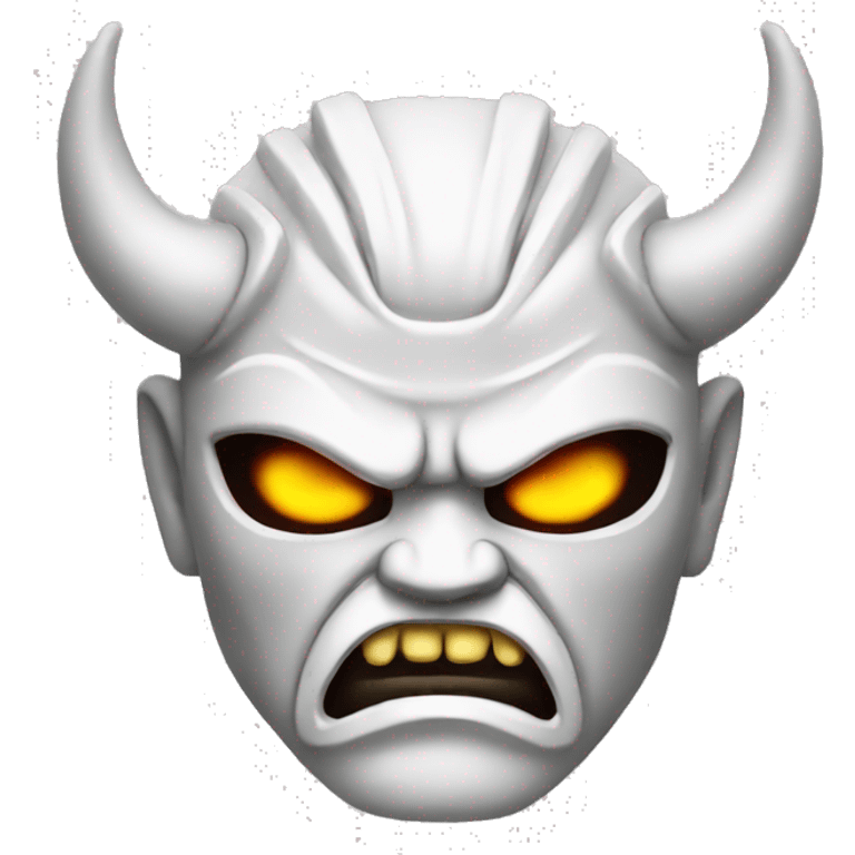 White cool oni mask. emoji