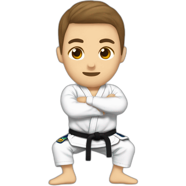 Atleta de bjj haciendo armbar emoji