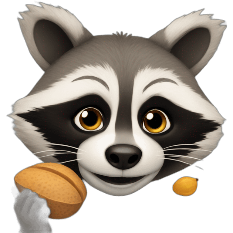 racoon-with-peanut emoji