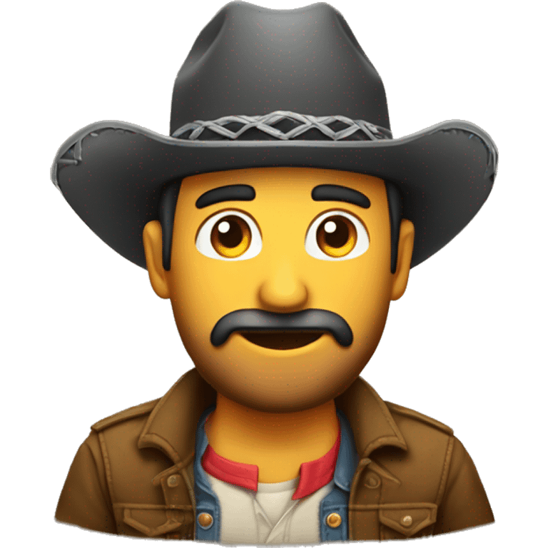 Hombre con gorro de vaquero emoji