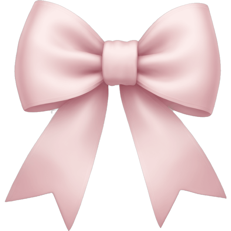 Pale pink ribbon bow emoji