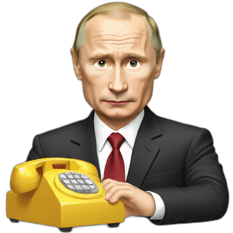 Putin and phone emoji