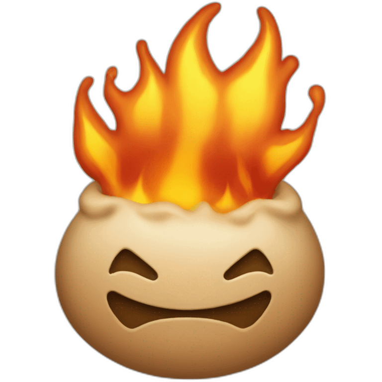 Chat qui fait caca du feu emoji