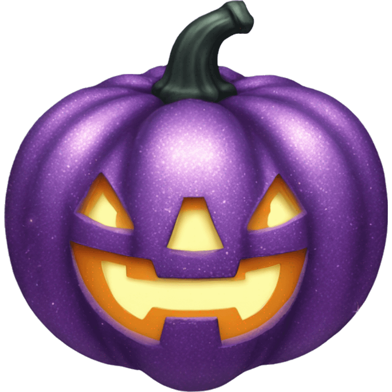 Lilac sparkle jack o lantern  emoji