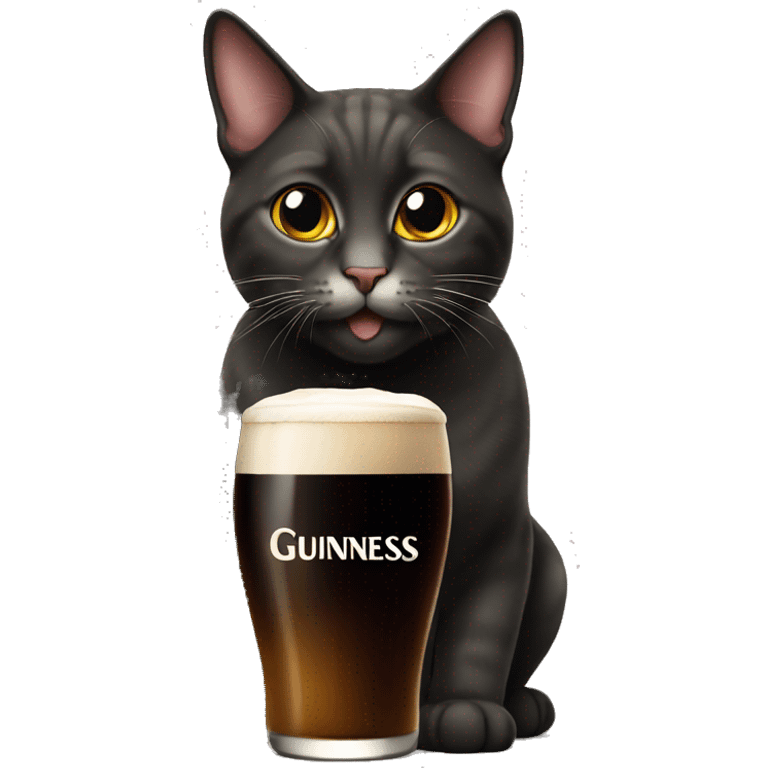 Cat with a Guinness  emoji